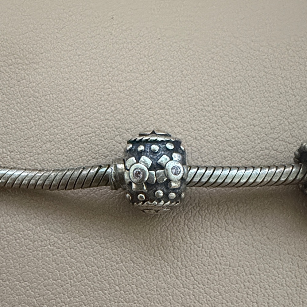 Pandora Elegant Silver Beaded charm